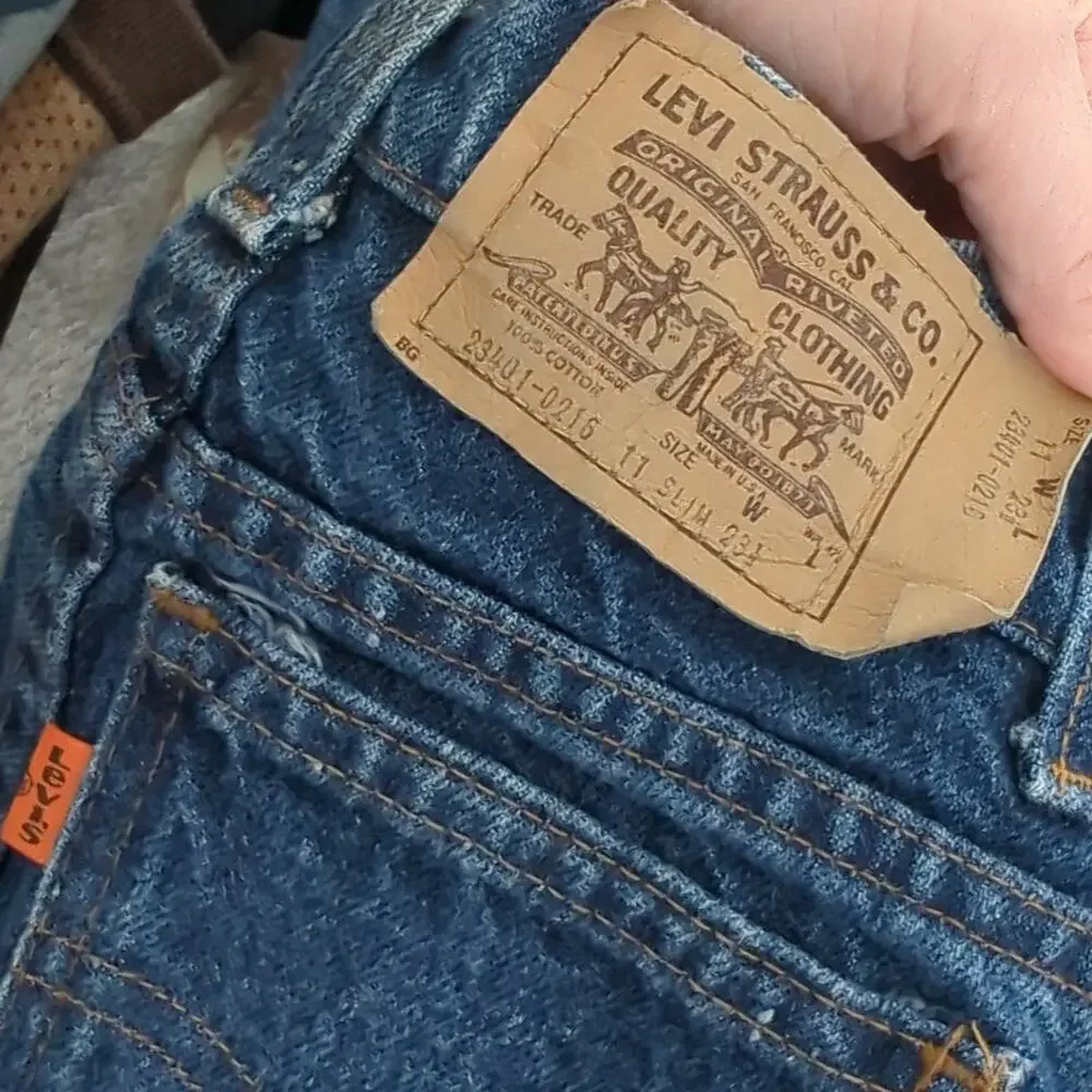 Vintage Levi's Denim Pants‎ Orange Tab 80s 70s Kids 11 Boys Girls Western 22x24